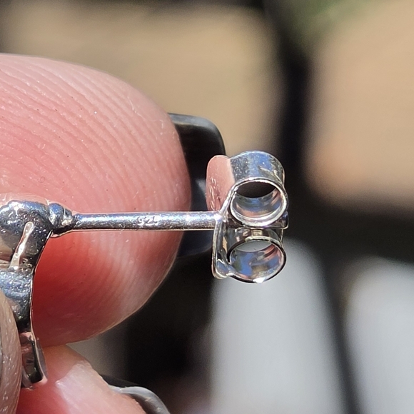 Amethyst & Blue Topaz Sterling & White Gold Earrings - Picture 9 of 9